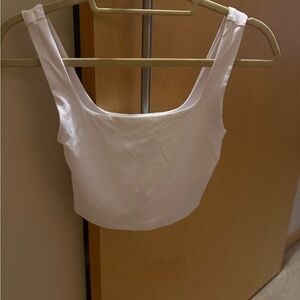 White Sleeveless Women's Crop Top